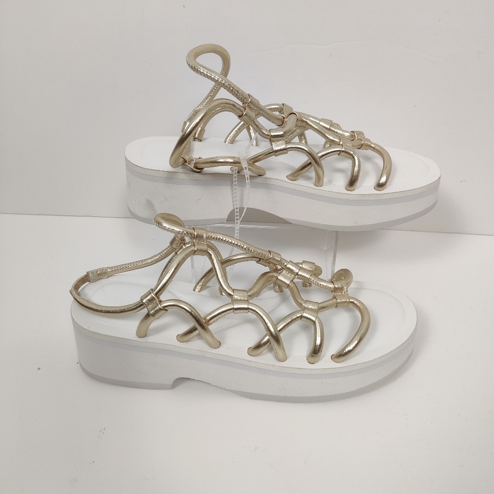 Aerosols Women's Stylish Gold Strappy Sandals Size 7 NEW Summer Beach Bohemian